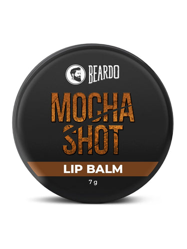 BEARDO Mocha Shot Lip Balm | Non Tinted Lip Balm For Men | For Soft Kissable Lips | Lip Care For Dry, Chapped & Cracked Lips | 7G, Brown